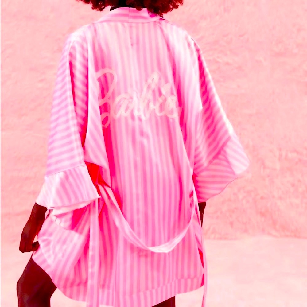 Barbie Satin Striped Robe